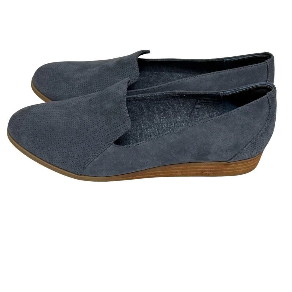 Dr. Scholl's BE Energized Navy Blue‎ Faux Suede Slip On Loafers Womens 10M